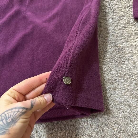 SOFT SURROUNDINGS Size Petite XS Wrap Purple Ruched Sweater Top Fleece V Neck - Picture 11 of 11